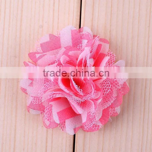 Fabric and Mesh Flower Clip for Kids Hair Accessories photo-2