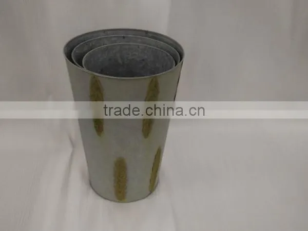 Metal Artifical Cheap Metal Flower Pot WZ15001-005 photo-5