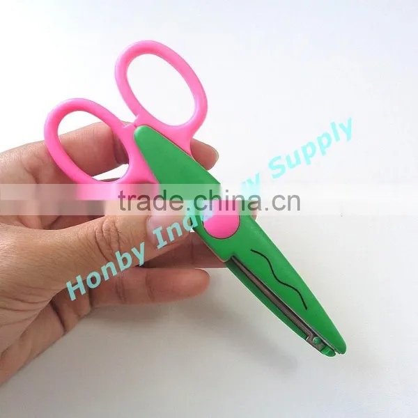 High quality colored plastic hand work scissor for DIY