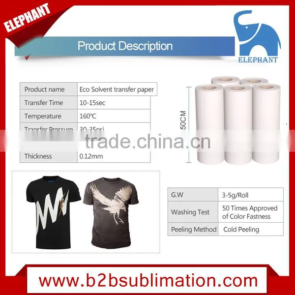 Best Quality T-shirt Eco Solvent Heat Transfer Paper for Textile photo-2