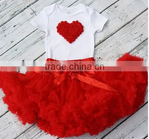 2015 Newest Christmas 100% Cotton Rose Flowers Pettiskirt Sets Kids TuTu Dress photo-4