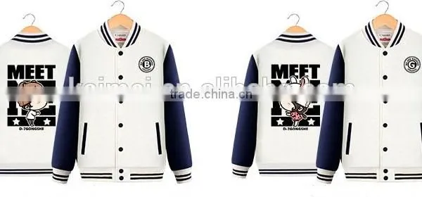 100% Polyester Wholesale Customized Man Woman Baseball Jacket photo-3