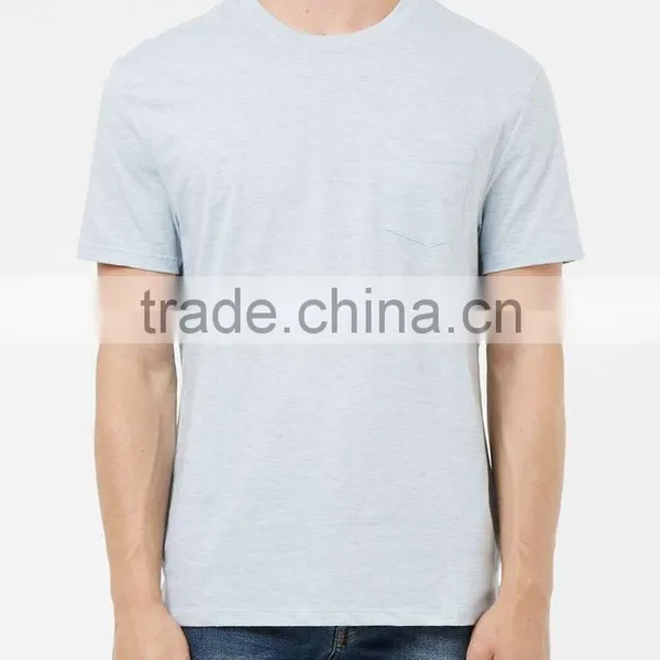 2017 Pocket Crew Neck T-Shirt for Man Short Sleeve OEM Service Bulk Tshirt photo-3
