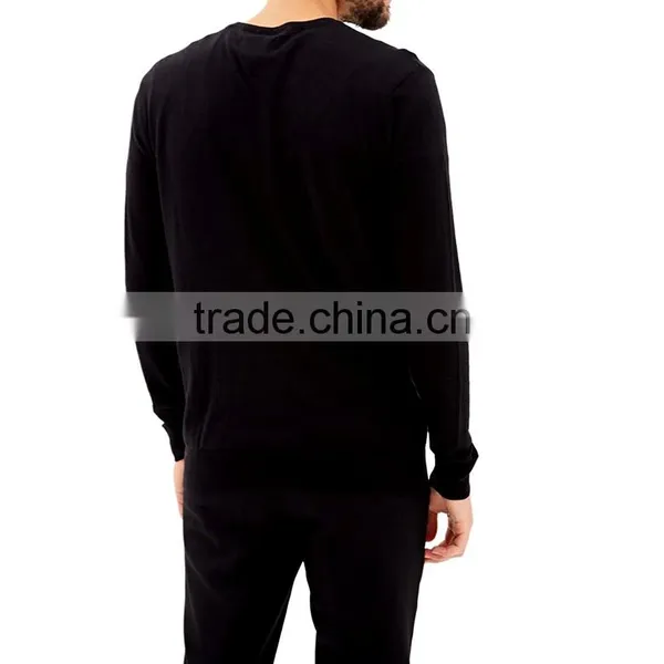 Pure Cotton V-neck Autumn Pullover Sweater for Men photo-3