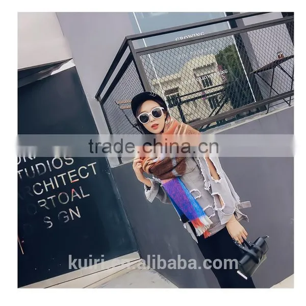 Striped Waterfall Wrap Female Cape Pashmina Printed Oversized Cashmere Shawl Famous Brand Women Winter Poncho photo-5