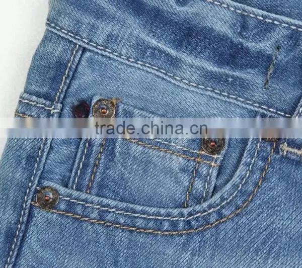 Boys Light Blue OEM/Wholesale HIGH-END100% Cotton Jeans Kids Fashion Denim Blue Jean photo-4