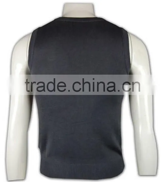 ISO9001/BSCI Manufature V-neck Custom School Argyle Cardigan Sweaters photo-4
