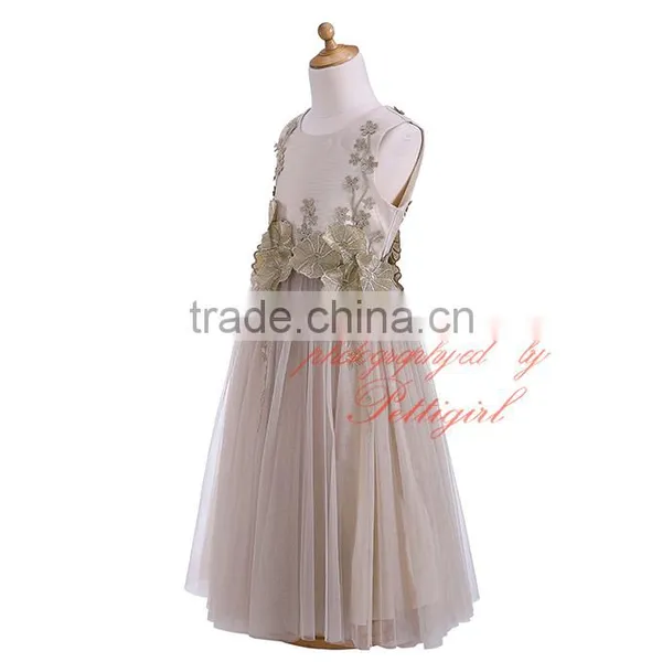 Gold Flower Girl Dresses Girls Gowns photo-3
