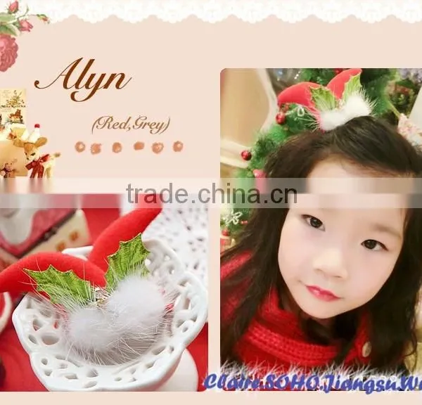 Wholesale Mini Top Headband Santa Hats Christmas Headband photo-3