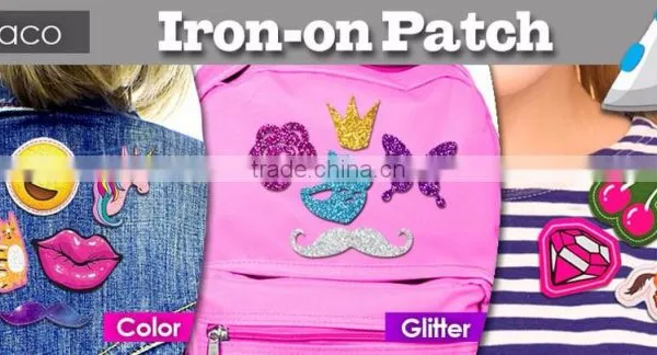 Mini Neon Iron on Canvas Patches Heat Press Patches Kids Iron on Patches photo-3