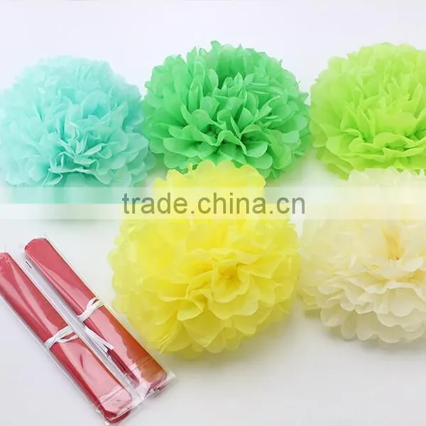 Best Fashion Colour Tissue Pom Poms for Parties photo-2