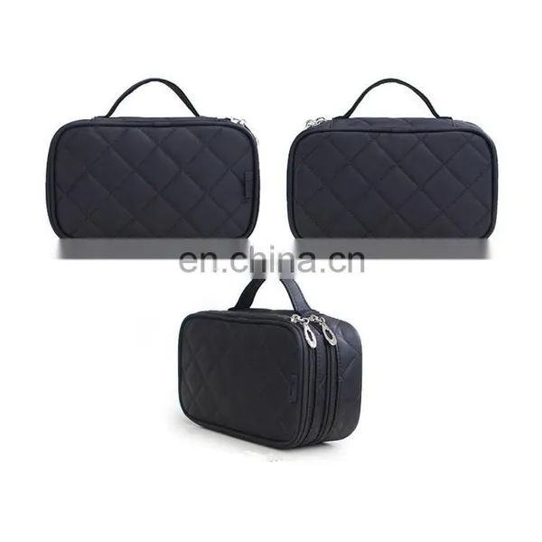 Cosmetic Makeup Bag Double Layer Travel Toiletry Bag Organizer With Mirror photo-6