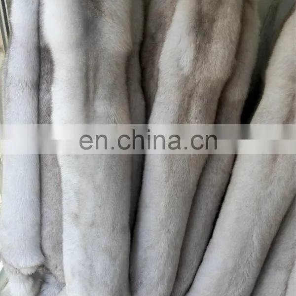 100% Real Blue Fox Fur Skin /Fox Fur Pelt For Garment Collar