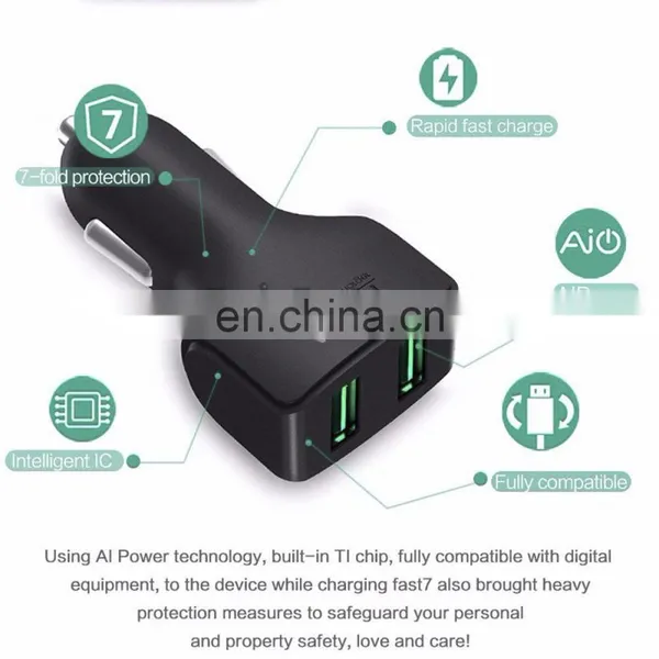 24W 4.8A Aukey Car Charger, Aukey Dual Port Car Charger for IPhone 6S photo-4