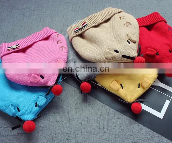 Cute New Fashion Baby Caps Woolen Trendy Cartoon Hats photo-2