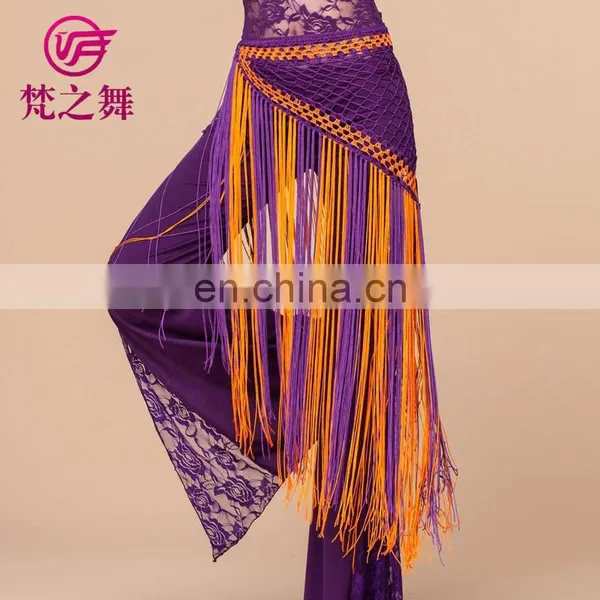 Tribal Long Tassel Multy Colors Belly Dance Hip Scarf Y-2038# photo-4