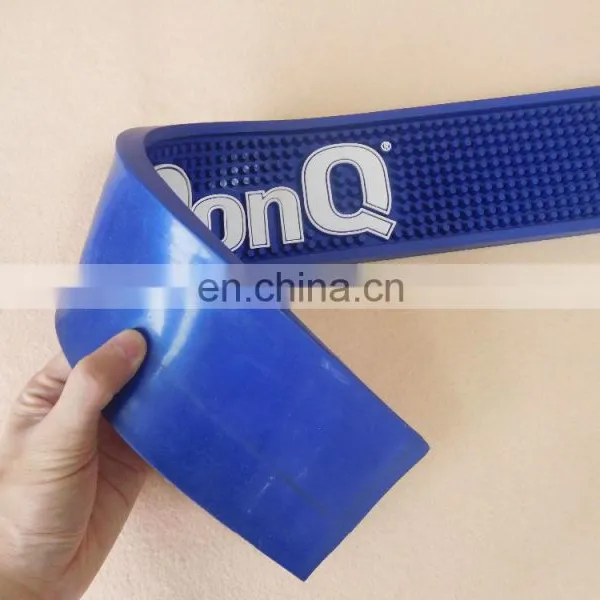 Promotional Blue Color Embossed Pvc Bar Mat Shot photo-4