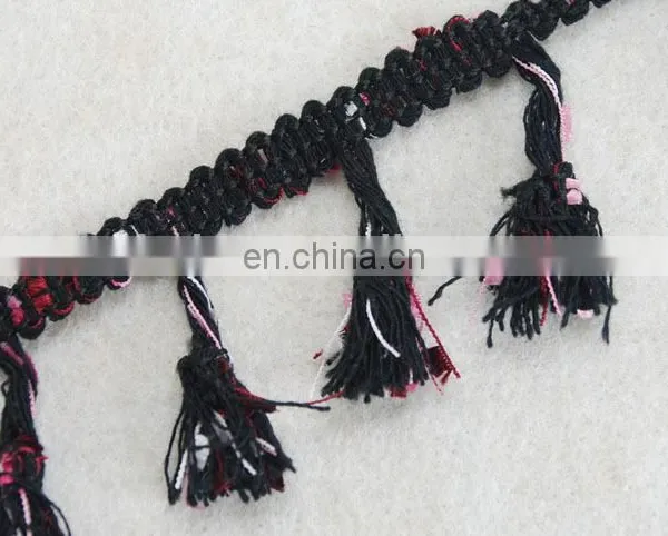 Top Fashion Multico Design Pompom Fringe Tassel Trim for Winter Season Garments photo-3