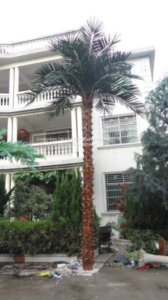 New Natural Design High Artificial Palm Tree With True Palm Tree Bark photo-4