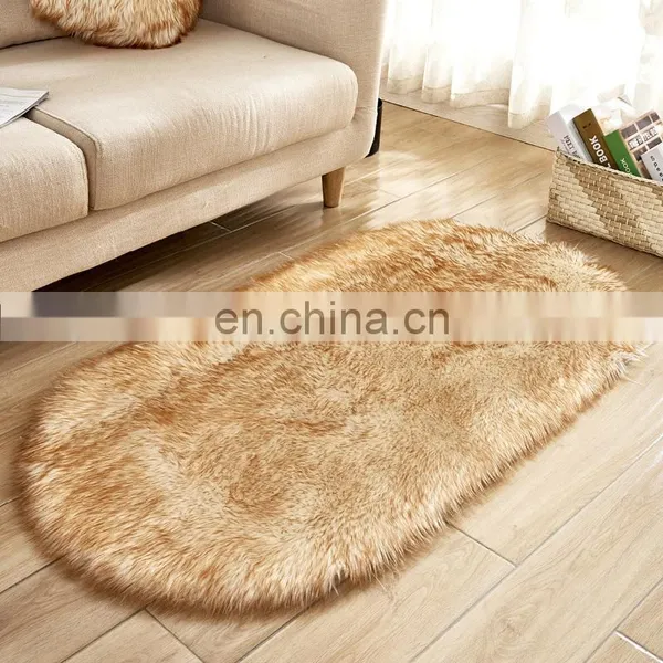 Pure White Sheepskin Plush Fur Rugs Faux Fur Carpet Cover for Floor Cover photo-3