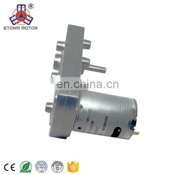 ET-CGM95-C 12V 6v 3volt Cylindrical dc Right Angle Gear Motor High Torque 95mm Flat Gearbox Length for Valve Actuator photo-4