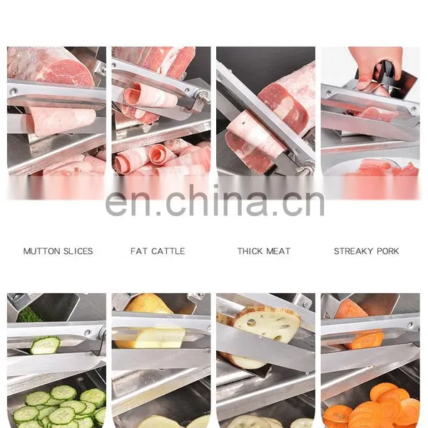 Stainless Steel Multifunction Manual Frozen Mutton Beef Meat Slicer / Manual Meat Slicer / Butcher Meat Cutting Machine photo-7