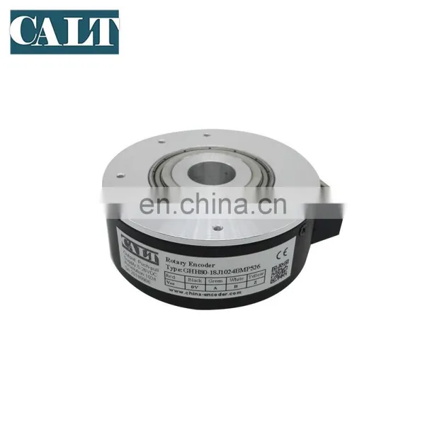 80mm Outer Diameter 18mm Hollow Shaft Line Driver Output Encoder 1000PPR photo-2