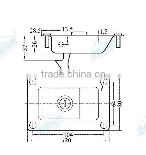 03098 Handle Latch,trailer Door Handware Paddle Lock,Toolbox Lock photo-2
