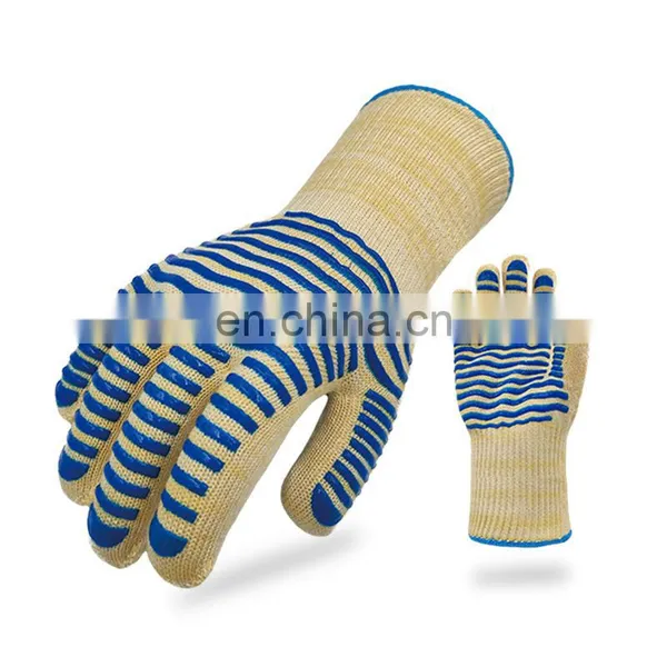 Long Silicone Protection Heat Resistant Insulation Hot Outdoor Barbecue Mitts Microwave BBQ Oven Gloves