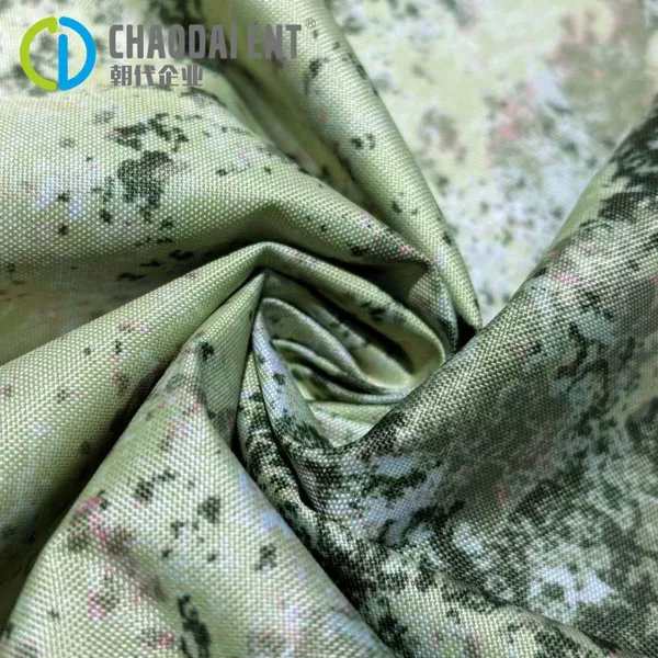300D*300D PU Coated Pattern Print Recycling 100% Recycled Polyester RPET Oxford Fabric for Bag Luggage Supply photo-4