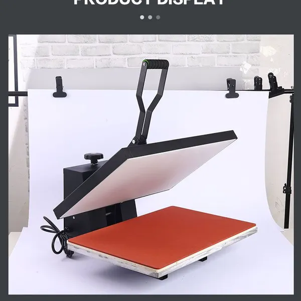 New Manual Heat Press Machine 38*38cm Sublimation Transfer for T-Shirt Garment 110V Semi-Automatic With Motor for Home Use photo-5