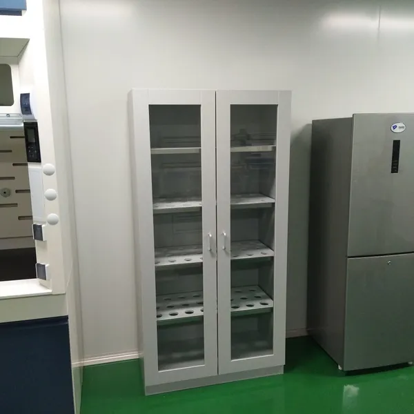 Laboratory All-Wood Glassware Cabinet Solid Wood Utensil Cabinet photo-2