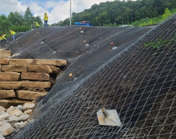 China Woven High Tensile Steel Wire Mesh 95% Zn/5% AI Coating Bending Corrosion Protection Debris Flow Barrier Slope photo-5