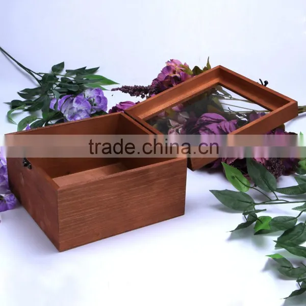 Wholesale Custom Glass Lids Wooden Box For Preserved Fresh Flower photo-5