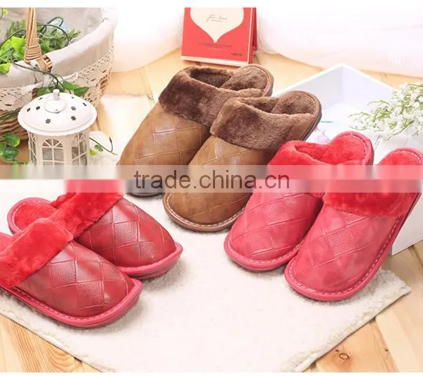 Best Selling Winter,fur Slipper,pu Slipper