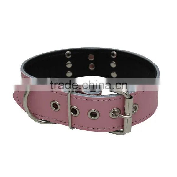 Wholesale Skulls Decorate Real Cowhide Pet Collars Rivet Dog Collar photo-5