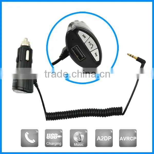 Wireless Car Kit With Handsfree Function 12v Aux Bluetooth Car Kit