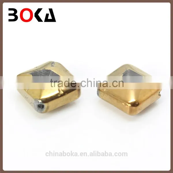 // Hot Sale Golden Border Square Shape Fancy Glass // Crystal Stones Rhinestone Glass Stone // photo-3