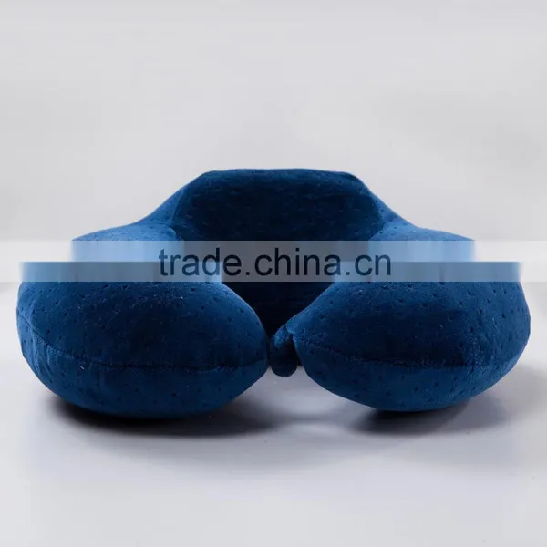 High Quality Velvet Memory Foam Travel Neck Pillow for Airplane and Car photo-2