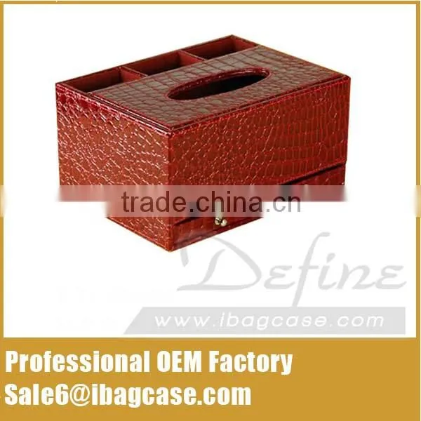 Multi-Functional Tissue Box Holder With 2 Small Drawer