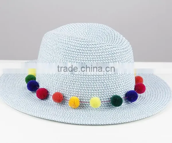 Pompom Fashion Summer Paper Straw Hat China Manufacturer Quality Choice Most Popular