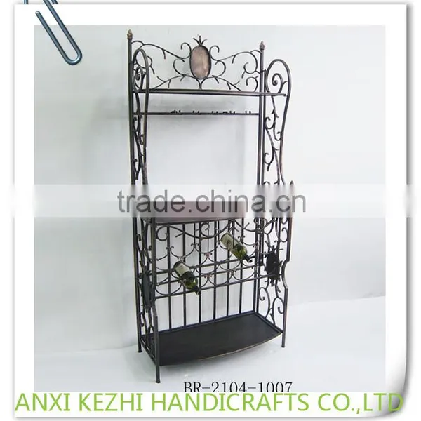 LC-95087 Unique Metal Red Wine Bar Cabinet With Marble Top photo-3