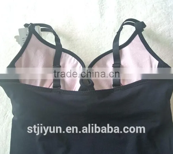 Black Seamless Padded Sport Wear Yoga Workout Gym Tank Top Women photo-3