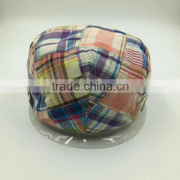 Wholesale Custom Made Checked Cotton Ivy Hat photo-4