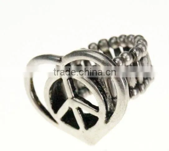 silver peace ring