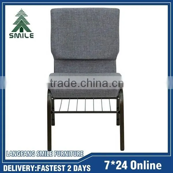 Factory Wholesale Stacking Cheap Metal Church Chair photo-4