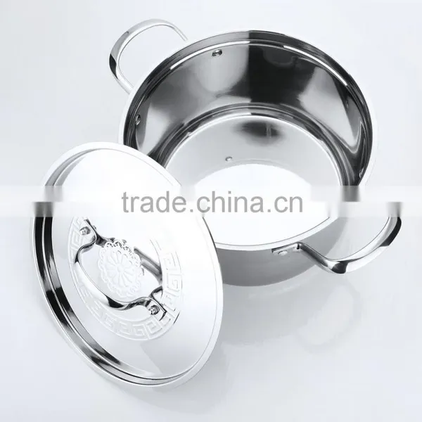 Large Stainless Steel Cookware Kitchenware Houseware Stock Pot 28cm photo-2
