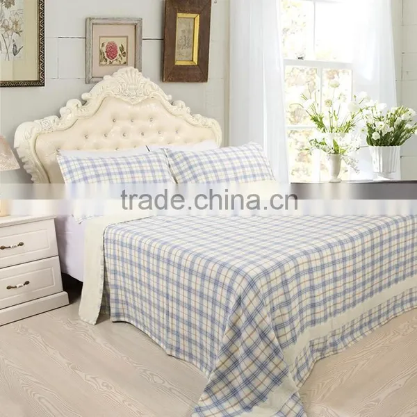100% Cotton Gauze Classic Grid Towel Blankets Queen Size for Carpet Nap Blanket Air Conditioning photo-5