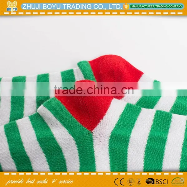 BY-161613 Young Girl Knee High Socks Striped Sock ;Colored Christmas Socks Holiday Socks photo-3