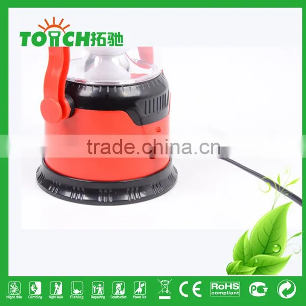 Vintage Design Red&Yellow Color ABS Plastic Lantern Solar LED Camping Light With 3w Torch Light photo-6